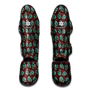 Bloody Zombie Pattern Print Muay Thai Shin Guard