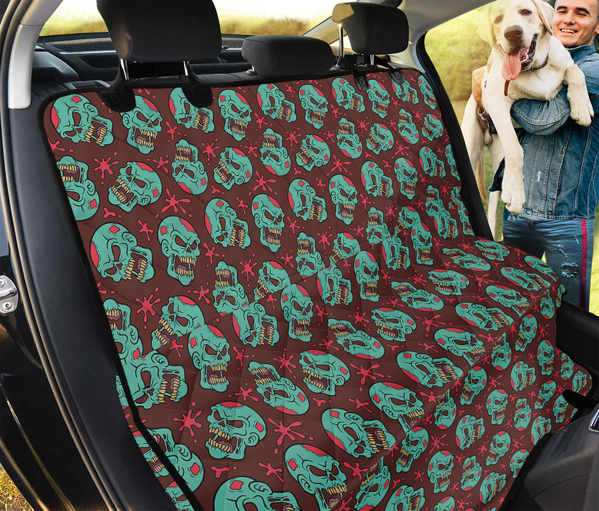 Bloody Zombie Pattern Print Pet Car Back Seat Cover