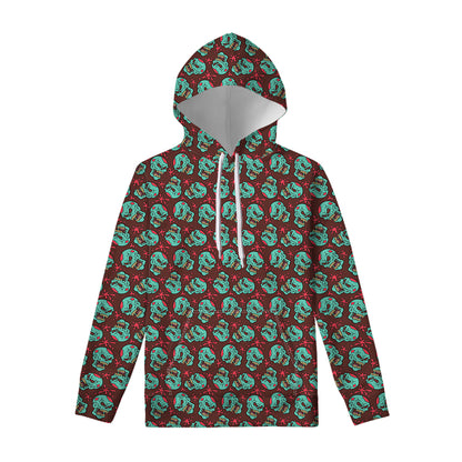 Bloody Zombie Pattern Print Pullover Hoodie