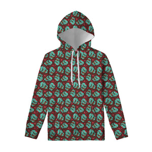 Bloody Zombie Pattern Print Pullover Hoodie