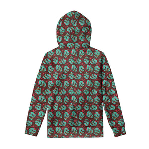 Bloody Zombie Pattern Print Pullover Hoodie