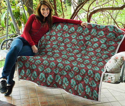 Bloody Zombie Pattern Print Quilt