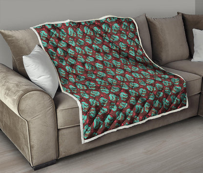 Bloody Zombie Pattern Print Quilt