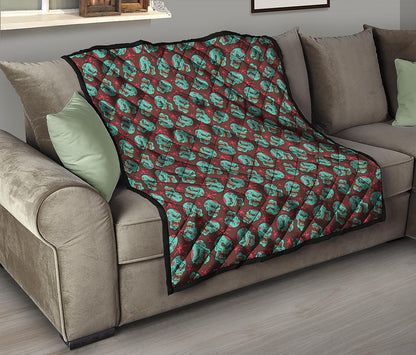 Bloody Zombie Pattern Print Quilt