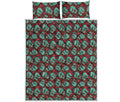 Bloody Zombie Pattern Print Quilt Bed Set