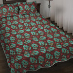 Bloody Zombie Pattern Print Quilt Bed Set