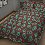 Bloody Zombie Pattern Print Quilt Bed Set