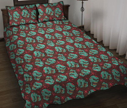 Bloody Zombie Pattern Print Quilt Bed Set