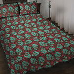 Bloody Zombie Pattern Print Quilt Bed Set