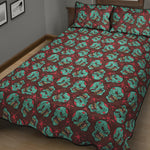 Bloody Zombie Pattern Print Quilt Bed Set