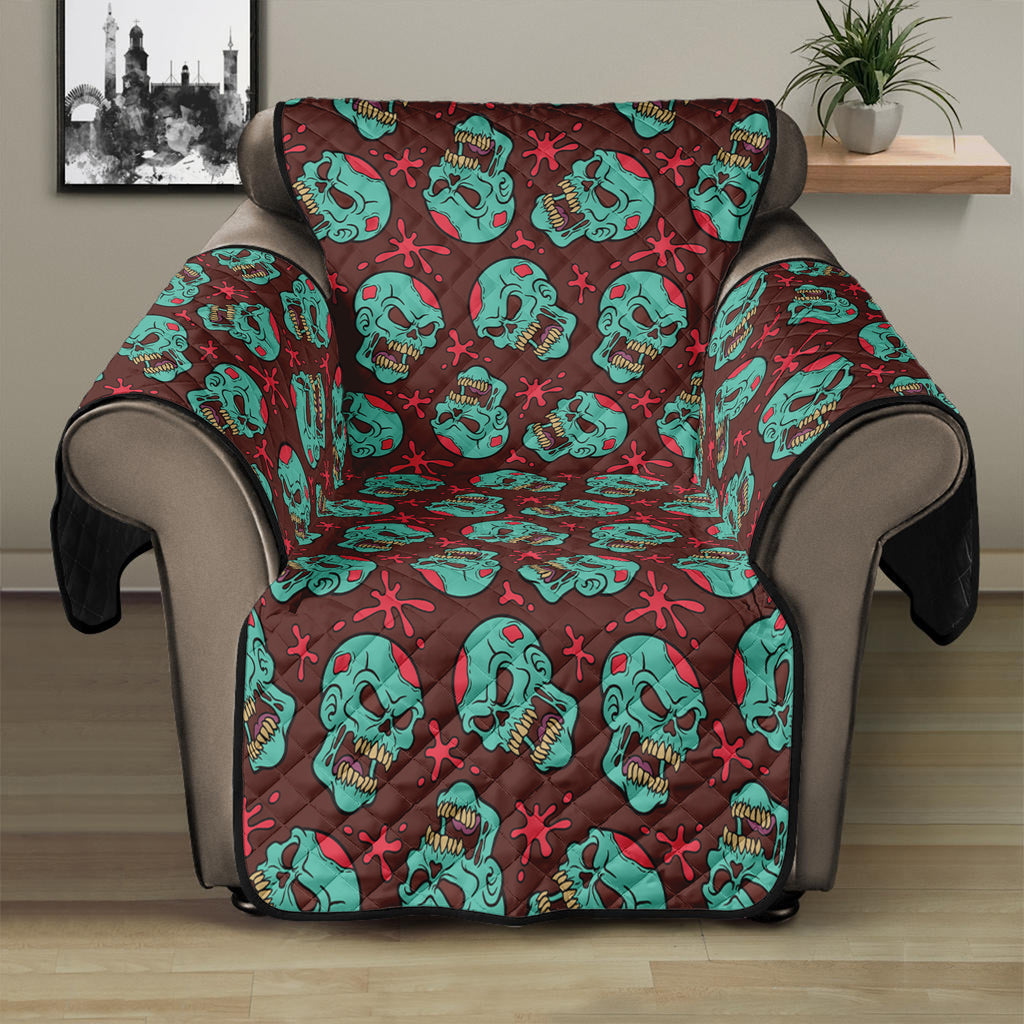 Bloody Zombie Pattern Print Recliner Protector