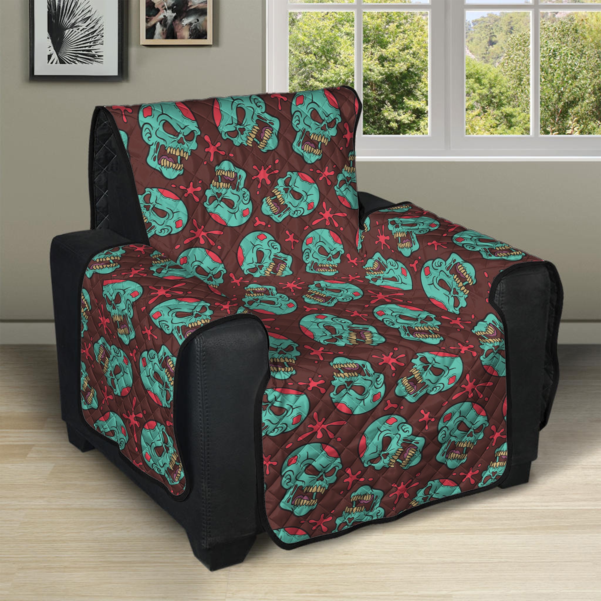 Bloody Zombie Pattern Print Recliner Protector