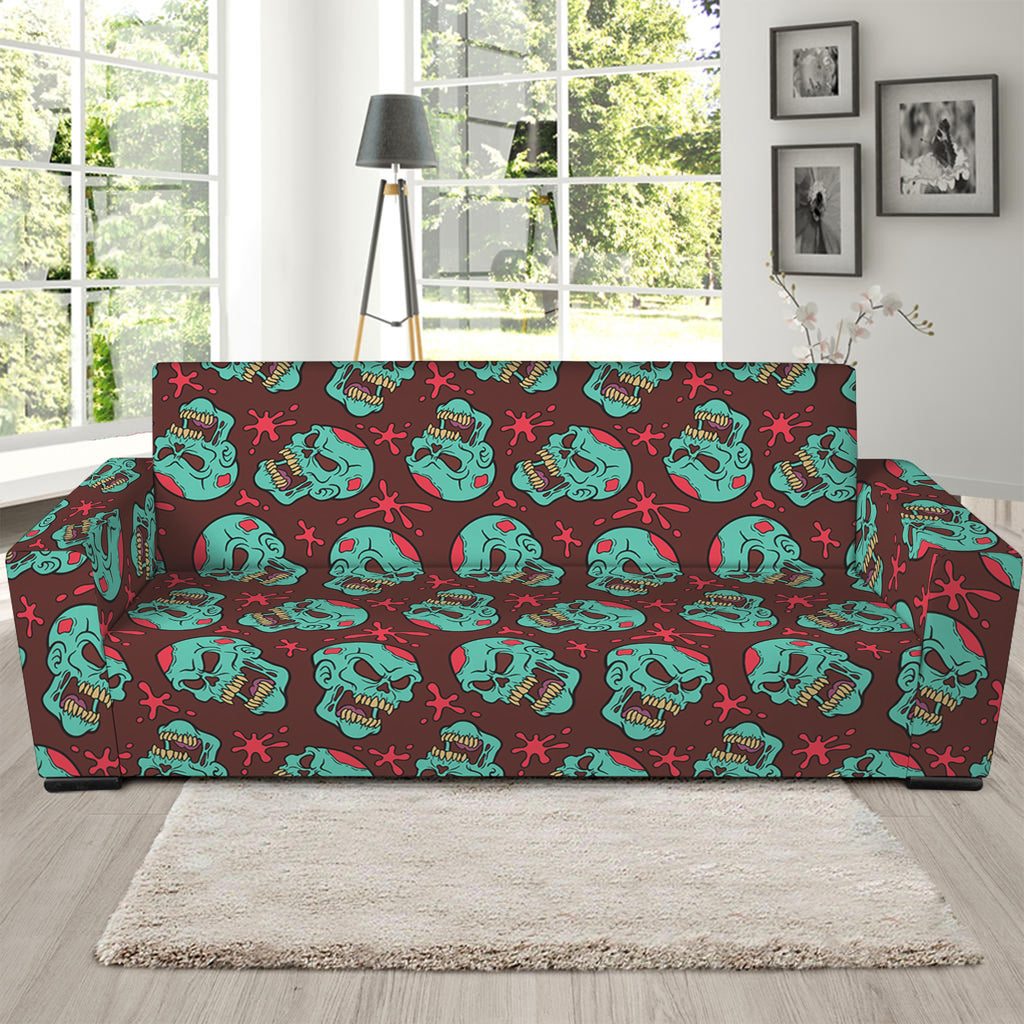 Bloody Zombie Pattern Print Sofa Slipcover