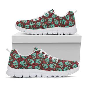 Bloody Zombie Pattern Print White Sneakers