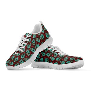 Bloody Zombie Pattern Print White Sneakers