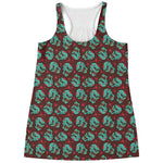 Bloody Zombie Pattern Print Women's Racerback Tank Top
