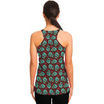 Bloody Zombie Pattern Print Women's Racerback Tank Top