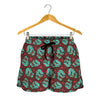 Bloody Zombie Pattern Print Women's Shorts