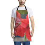 Blooming Amaryllis Print Apron