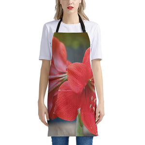 Blooming Amaryllis Print Apron