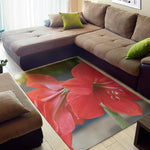 Blooming Amaryllis Print Area Rug