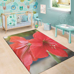 Blooming Amaryllis Print Area Rug