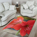 Blooming Amaryllis Print Area Rug