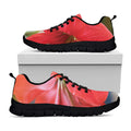 Blooming Amaryllis Print Black Running Shoes