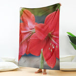 Blooming Amaryllis Print Blanket