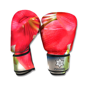 Blooming Amaryllis Print Boxing Gloves