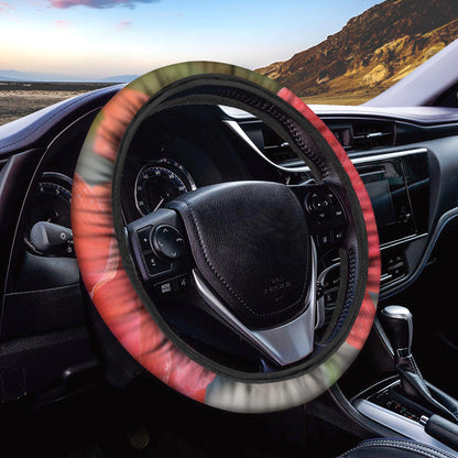 Blooming Amaryllis Print Car Steering Wheel Cover
