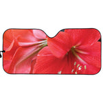 Blooming Amaryllis Print Car Sun Shade