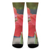 Blooming Amaryllis Print Crew Socks