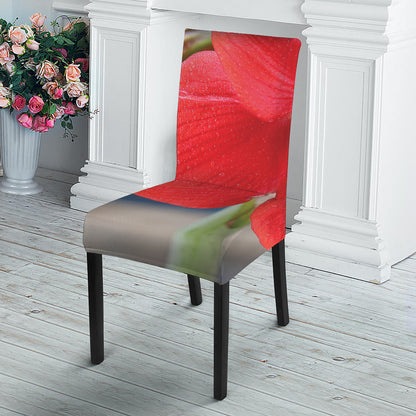 Blooming Amaryllis Print Dining Chair Slipcover