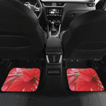 Blooming Amaryllis Print Front and Back Car Floor Mats