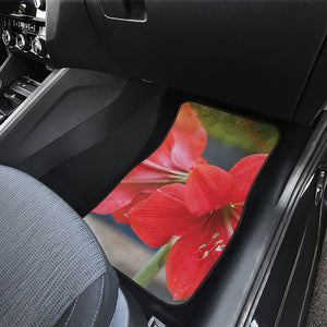 Blooming Amaryllis Print Front Car Floor Mats