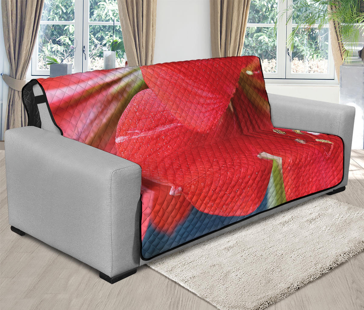 Blooming Amaryllis Print Futon Protector