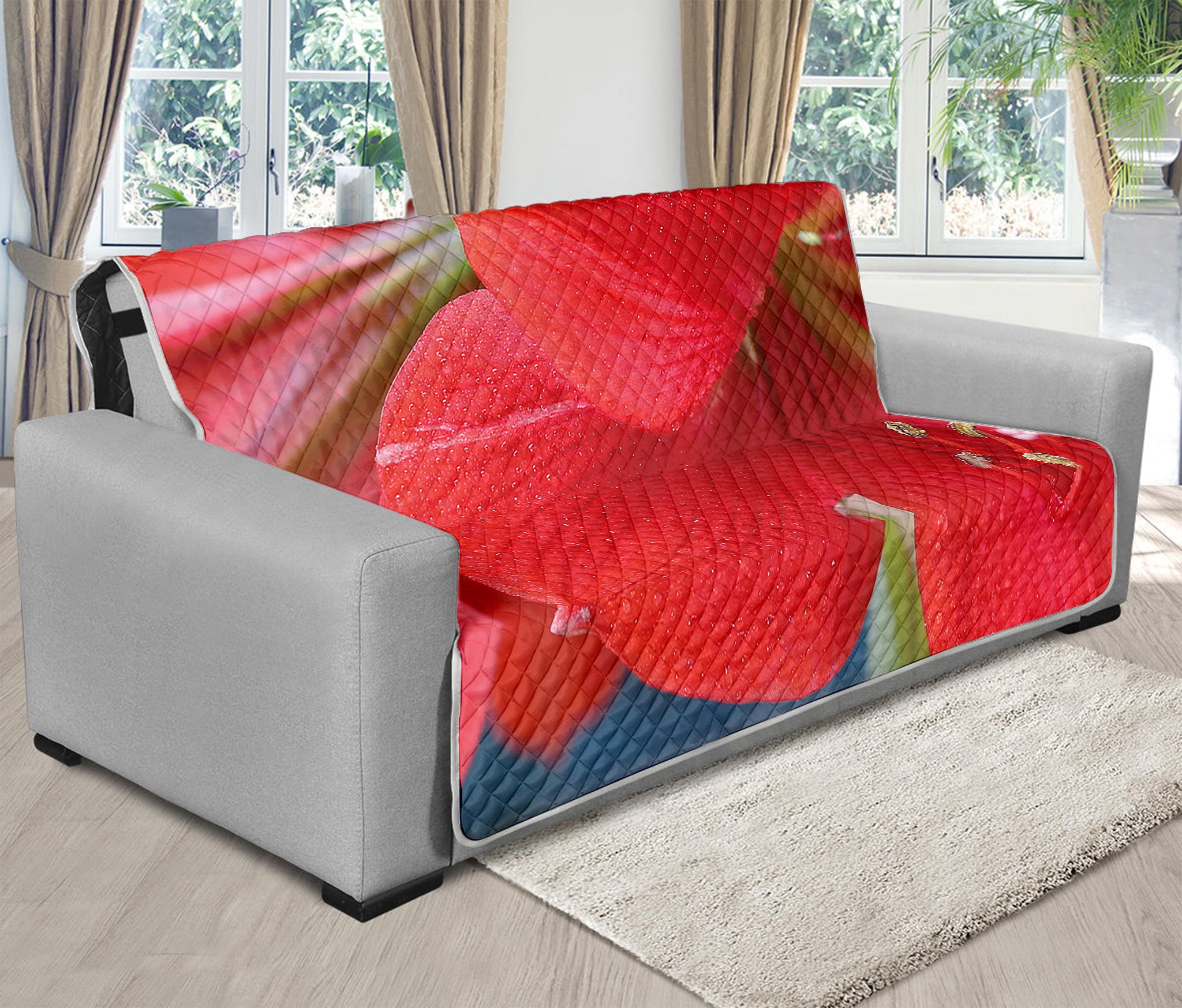 Blooming Amaryllis Print Futon Protector