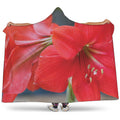 Blooming Amaryllis Print Hooded Blanket