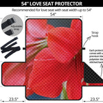 Blooming Amaryllis Print Loveseat Protector