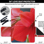 Blooming Amaryllis Print Loveseat Protector