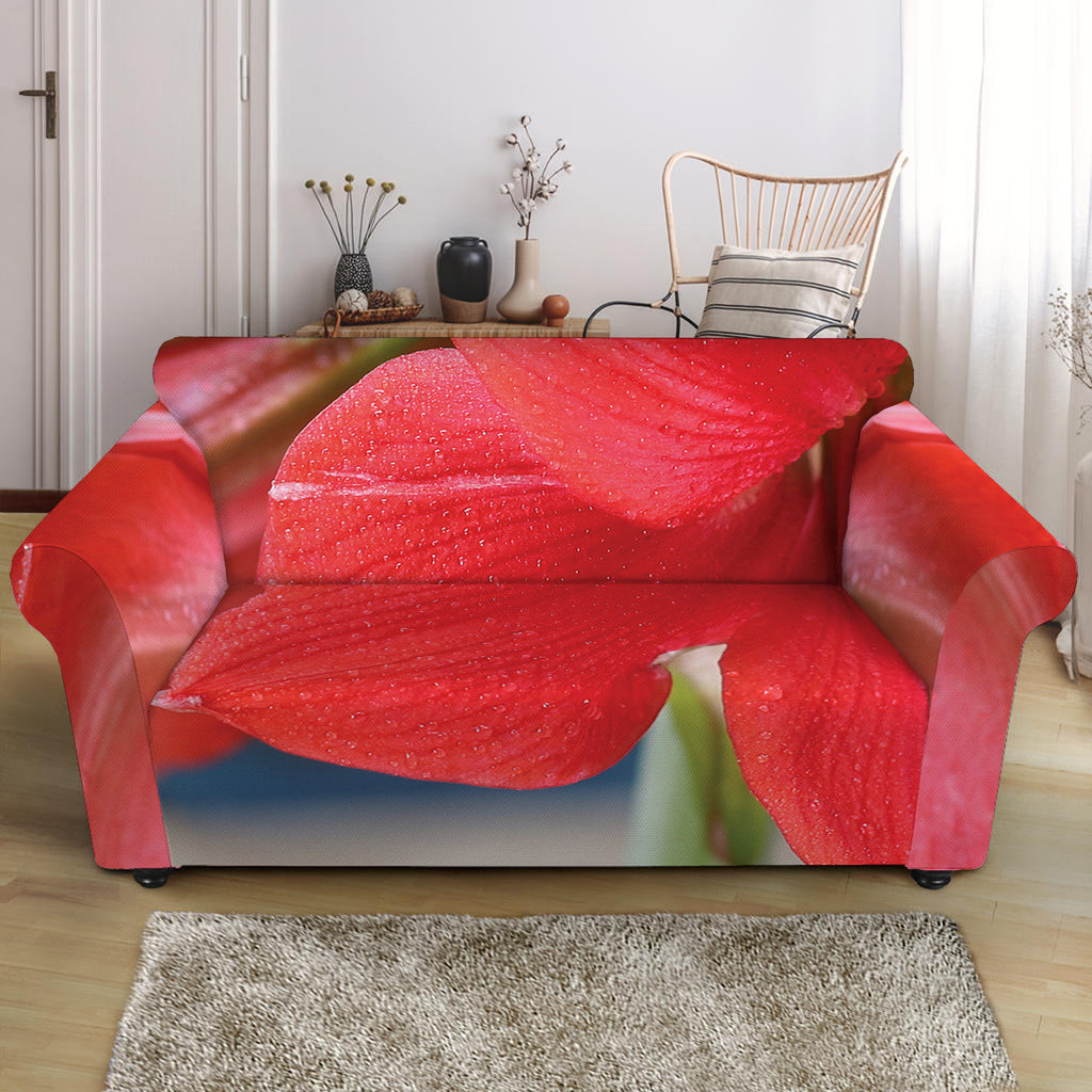 Blooming Amaryllis Print Loveseat Slipcover