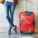 Blooming Amaryllis Print Luggage Cover