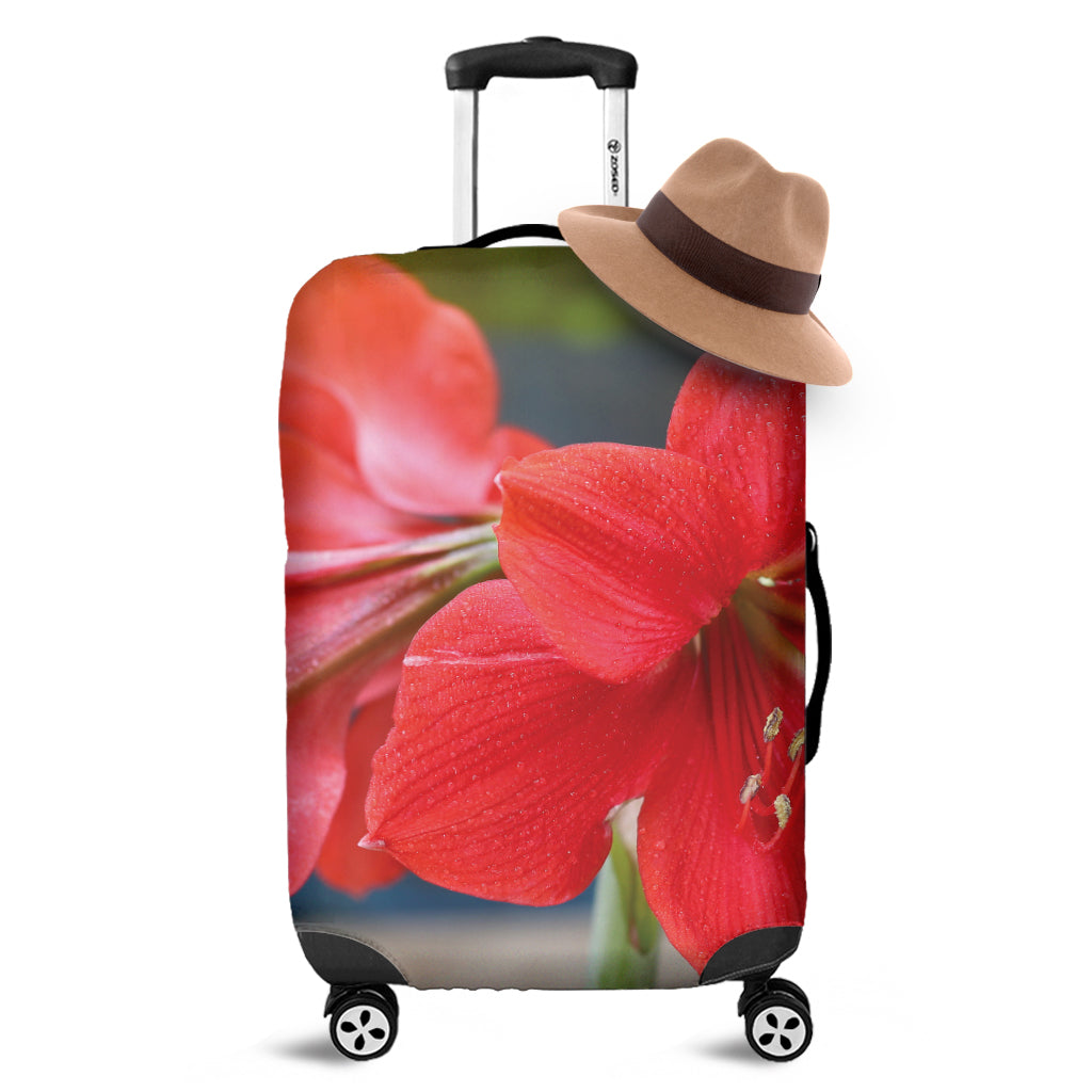 Blooming Amaryllis Print Luggage Cover