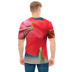 Blooming Amaryllis Print Men's T-Shirt