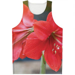 Blooming Amaryllis Print Men's Tank Top