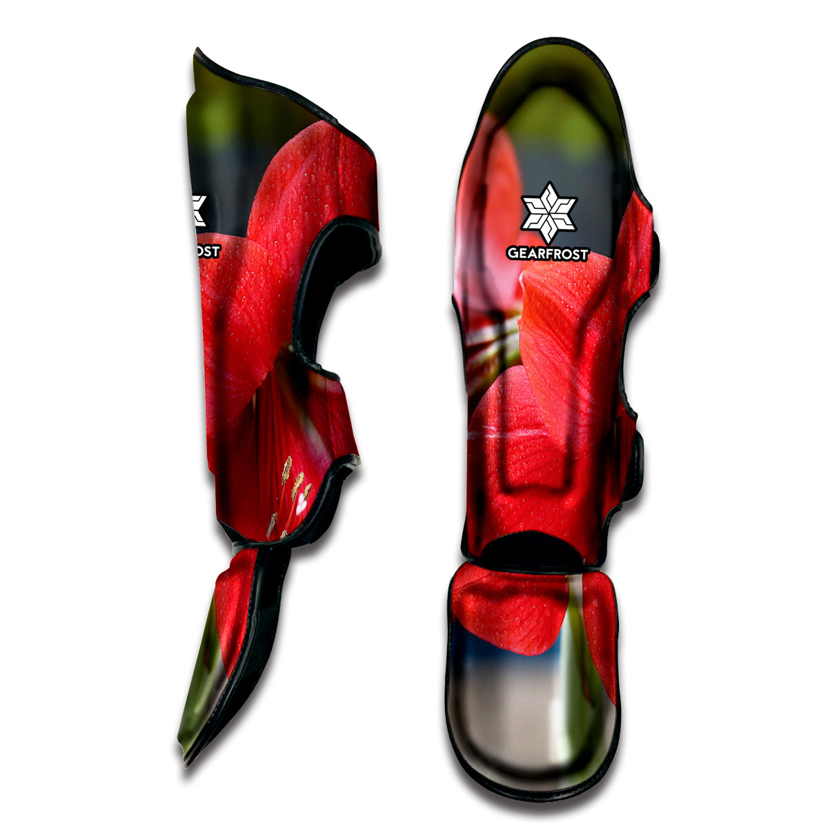 Blooming Amaryllis Print Muay Thai Shin Guard