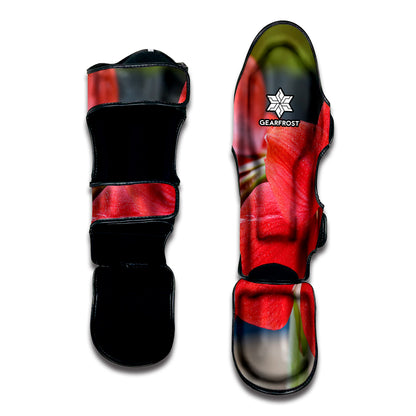 Blooming Amaryllis Print Muay Thai Shin Guard