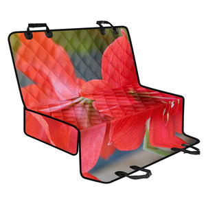 Blooming Amaryllis Print Pet Car Back Seat Cover