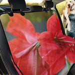 Blooming Amaryllis Print Pet Car Back Seat Cover